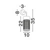 Applique Extérieur MOTLEY 9W LED Marron brun (corten)  9060321