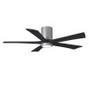 Ventilateur de Plafond avec lumière Irene 132cm Chromé Noir ATLAS FAN IR5HLK-BN-BK-52