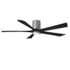 Ventilateur Plafonnier avec lampe Irene 152cm Chromé Noir ATLAS FAN IR5HLK-BN-BK-60