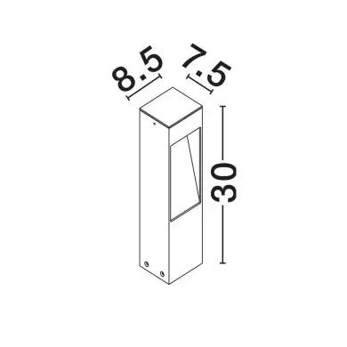 Borne Potelet Extérieur MADDI 7W LED Anthracite H30 NOVA LUCE 9030903