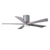 Ventilateur Plafonnier Irene-5HLK 132cm Nickel Bois vieilli ATLAS FAN IR5HLK-BN-BW-52