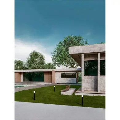 Borne Potelet Extérieur PAUL 10W LED Noir sablonneux H60 NOVA LUCE 9176109