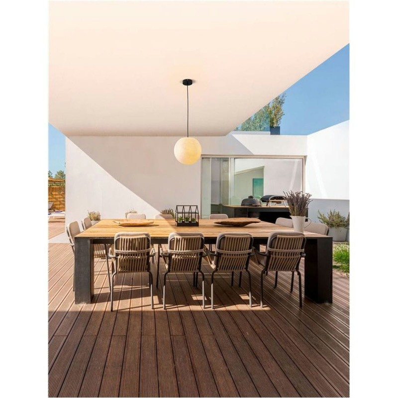 Suspension Extérieur MOON 5W E14 Blanc, noir  9186714