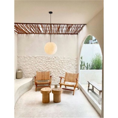Suspension Extérieur MOON 12W E27 Blanc, noir D40  9186713
