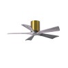 Plafonnier Ventilateur Irene-5H 106cm Laiton Bois vieilli ATLAS FAN IR5H-BRBR-BW-42