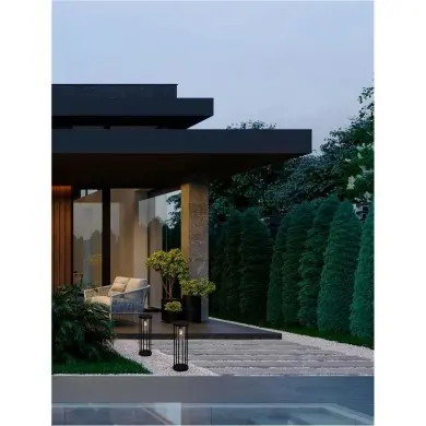 Borne Potelet Extérieur ELYSIUM 12W E27 Anthracite H50 NOVA LUCE 9030153