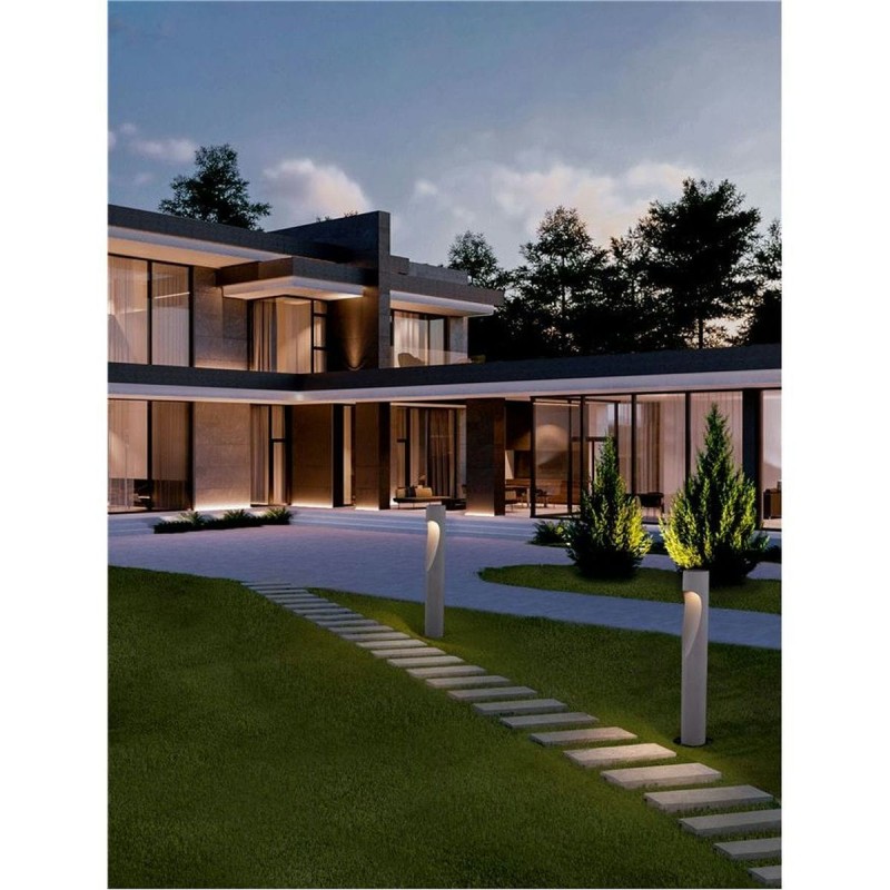 Borne Potelet Extérieur NODINO 6W LED Gris H75 NL_9186706 9186706 Borne Potelet Extérieur NODINO 6W LED Gris H75 9186706