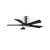 Ventilateur Plafonnier avec lumiere Irene 106cm Chromé Poli Noir ATLAS FAN IR5HLK-CR-BK-42