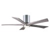 Ventilateur de plafond Irene-5HLK 132cm Chromé Poli Bois vieilli ATLAS FAN IR5HLK-CR-BW-52