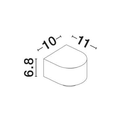 Applique Extérieur OPERA 6W LED Marron brun NOVA LUCE 9030941