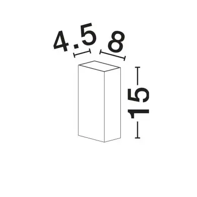 Applique Extérieur ORION 4W LED Marron brun NOVA LUCE 9030935