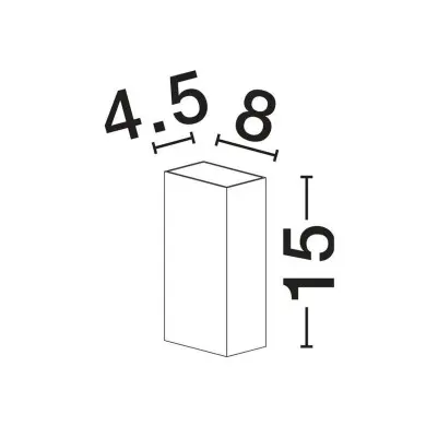 Applique Extérieur ORION 4W LED Blanc sablonneux NOVA LUCE 9030936