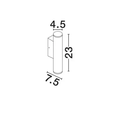 Applique Extérieur TORRIN 6W LED Blanc sablonneux 2700K NOVA LUCE 9050723