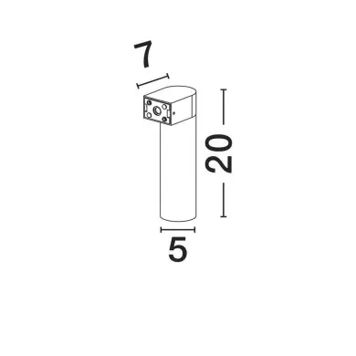 Applique Extérieur LUSY 5W LED Marron brun (corten) NOVA LUCE 9971459
