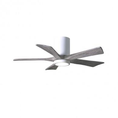 Ventilateur plafond avec lumiere Irene-5HLK 106cm Blanc Bois vieilli ATLAS FAN IR5HLK-WH-BW-42