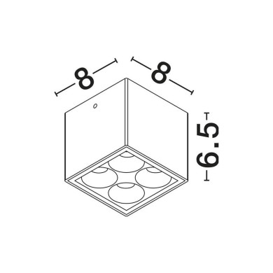 Plafonnier Extérieur JAX 8W LED Blanc sablonneux  9030948