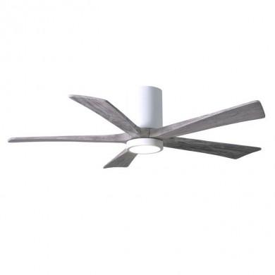 Ventilateur plafond avec lumiere Irene-5HLK 132cm Blanc Bois vieilli ATLAS FAN IR5HLK-WH-BW-52