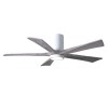 Ventilateur plafond avec lumiere Irene-5HLK 132cm Blanc Bois vieilli ATLAS FAN IR5HLK-WH-BW-52