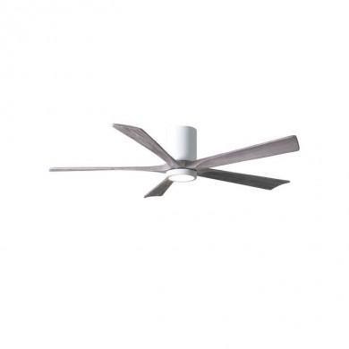 Ventilateur plafond avec lumiere Irene-5HLK 152cm Blanc Bois vieilli ATLAS FAN IR5HLK-WH-BW-60