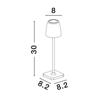 Lampe Extérieur COLT 2W LED Blanc sablonneux NOVA LUCE 9223415