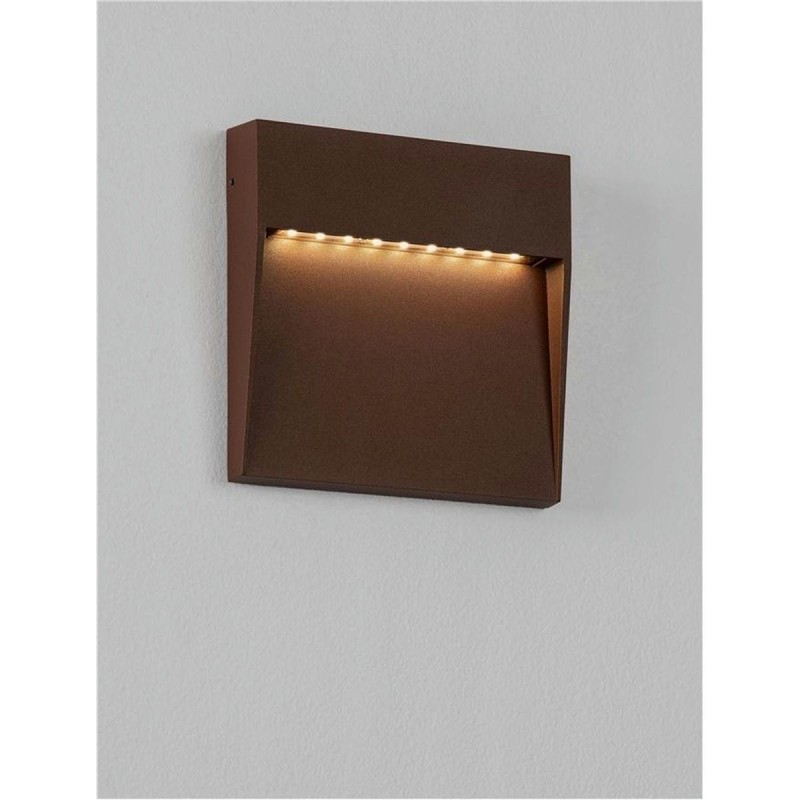 Applique Extérieur FEM 5W LED Marron rouille  9136442