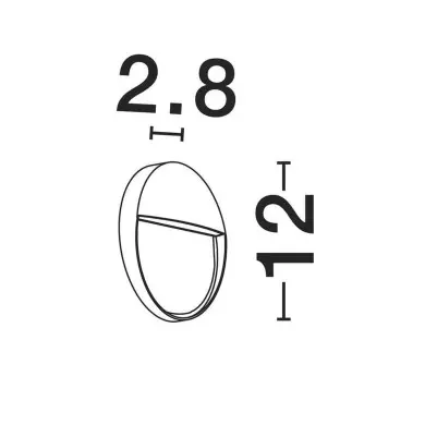 Applique Extérieur NECTAR 3W LED Blanc sablonneux Rond NOVA LUCE 9030839