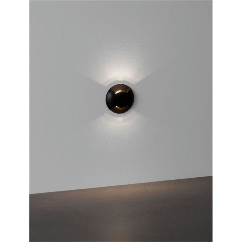 Spot Extérieur ERIS 1W LED Noir sablonneux Haut et bas  9019218