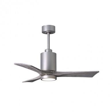 Ventilateur plafond Patricia 106cm Chromé Bois Vieilli ATLAS FAN PA3-BN-BW-42