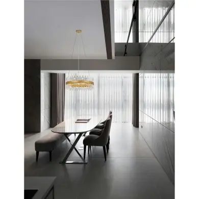 Suspension CROWN 18X5W LED G9 Or satiné NOVA LUCE 9695118