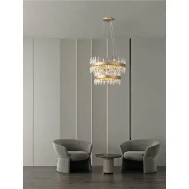 Suspension CROWN 32X5W LED G9 Or satiné NOVA LUCE 9695120