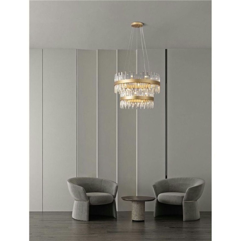Suspension CROWN 32X5W LED G9 Or satiné  9695120