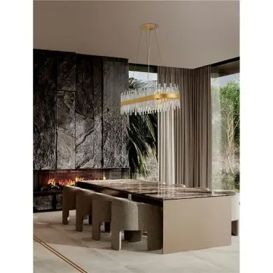 Suspension CROWN 28X5W LED G9 Or satiné NOVA LUCE 9695119