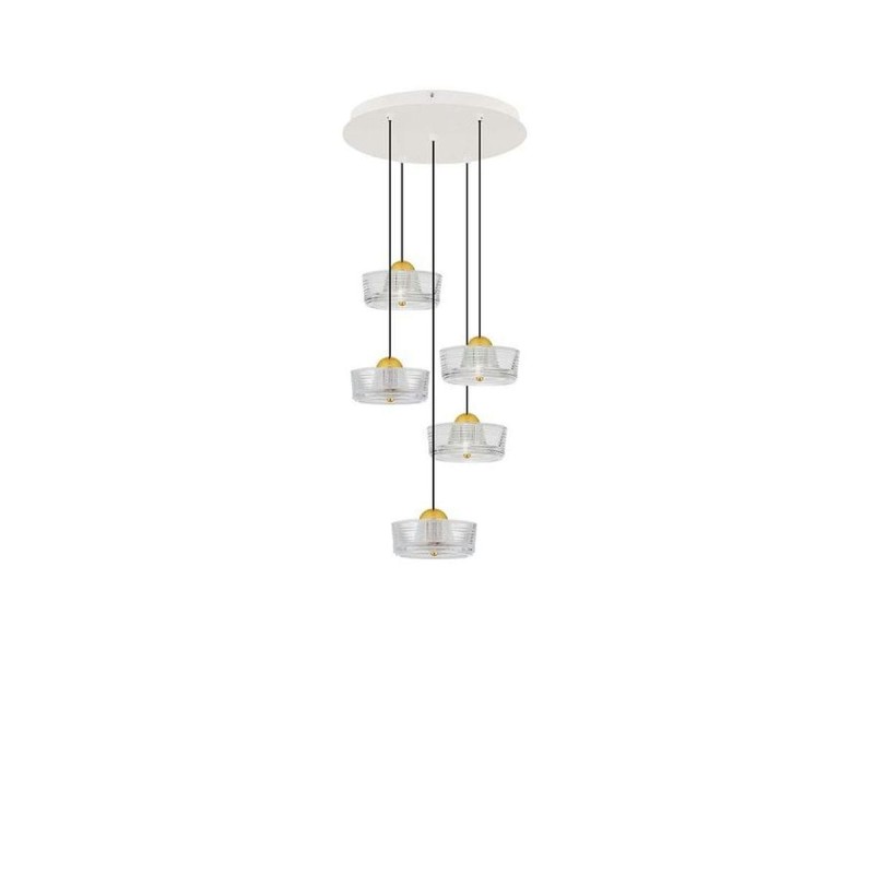 Suspension KEROS 23W LED Or platine Escalier  9695280