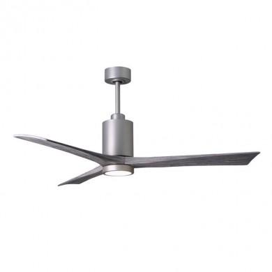 Ventilateur de Plafond Patricia 152cm Chromé Bois Vieilli ATLAS FAN PA3-BN-BW-60