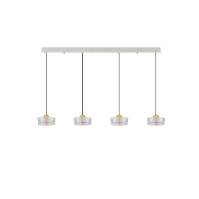 Suspension KEROS 23W LED Or platine  9695281