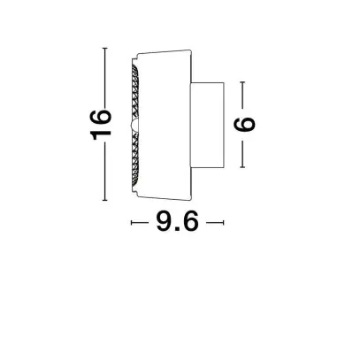 Suspension KEROS 6W LED Or platine H9 NOVA LUCE 9695282