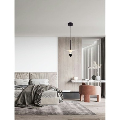 Suspension LUET 11W LED Noir, blanc D26  9186701