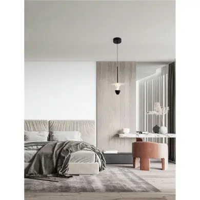 Suspension LUET 11W LED Noir, blanc D26 NOVA LUCE 9186701