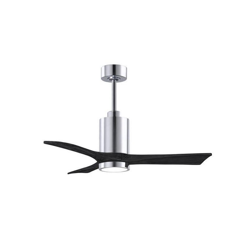 Ventilateur Plafond avec lumiere Patricia 106cm Chromé Poli Noir MAT_PA3-CR-BK-42 PA3-CR-BK-42 Ventilateur Plafond avec lumiere Patricia 106cm Chromé Poli Noir ATLAS FAN PA3-CR-BK-42