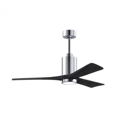 Ventilateur de Plafond Silencieux Patricia 132cm Chromé Poli Noir ATLAS FAN PA3-CR-BK-52