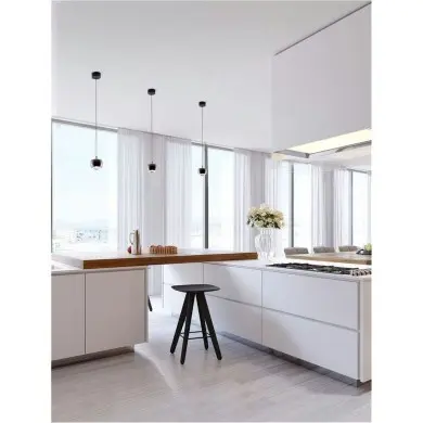 Suspension CONGA 13W LED Noir, chrome NOVA LUCE 9002070