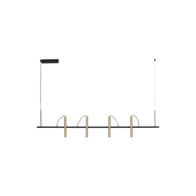Suspension ELLI 22W LED Or champagne, noir  9580925