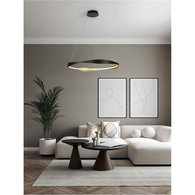 Suspension DOBI 40W LED Noir sablonneux, or  9030643