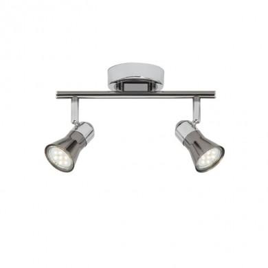 Plafonnier JUPP LED 2x3W GU10 CHROME NOIR BRILLIANT G18313/76