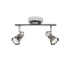 Plafonnier JUPP LED 2x3W GU10 CHROME NOIR BRILLIANT G18313/76