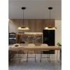 Suspension VETRO 37W LED Or, noir  9223416