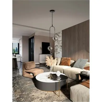 Suspension LAS 20W LED Noir, or, gris NOVA LUCE 9009138