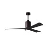 Ventilateur Plafonnier Design Patricia 152cm Bronze Noir ATLAS FAN PA3-TB-BK-60