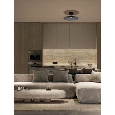 Plafonnier POLIFEMO 12W LED Noir, fumé  9620146
