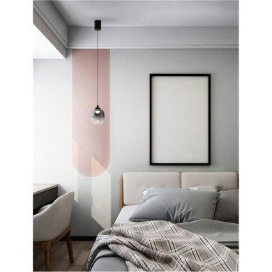 Suspension KITA 6W LED Noir, fumé H125  9236206